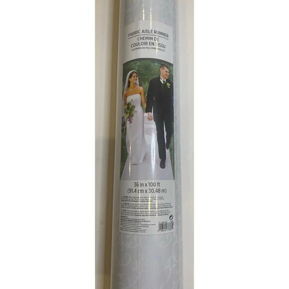 Amscan Elegant White Wedding Aisle Runner 100' x 36" Wedding Ceremonies & Events - Picture 2 of 4